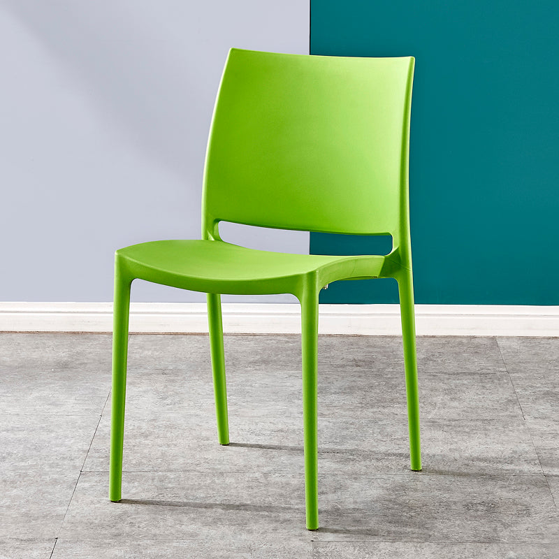 Modern Contemporary Plastic Side Chairs Multicolor Open Back Side Chair Set