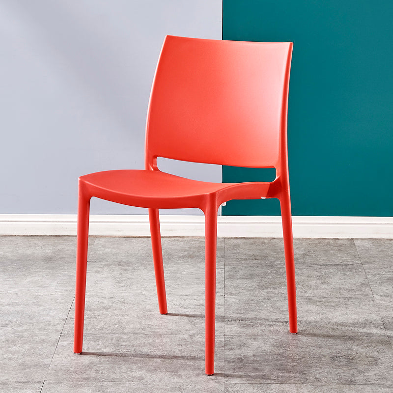 Modern Contemporary Plastic Side Chairs Multicolor Open Back Side Chair Set