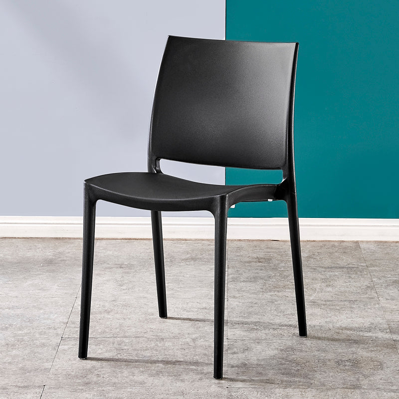 Modern Contemporary Plastic Side Chairs Multicolor Open Back Side Chair Set