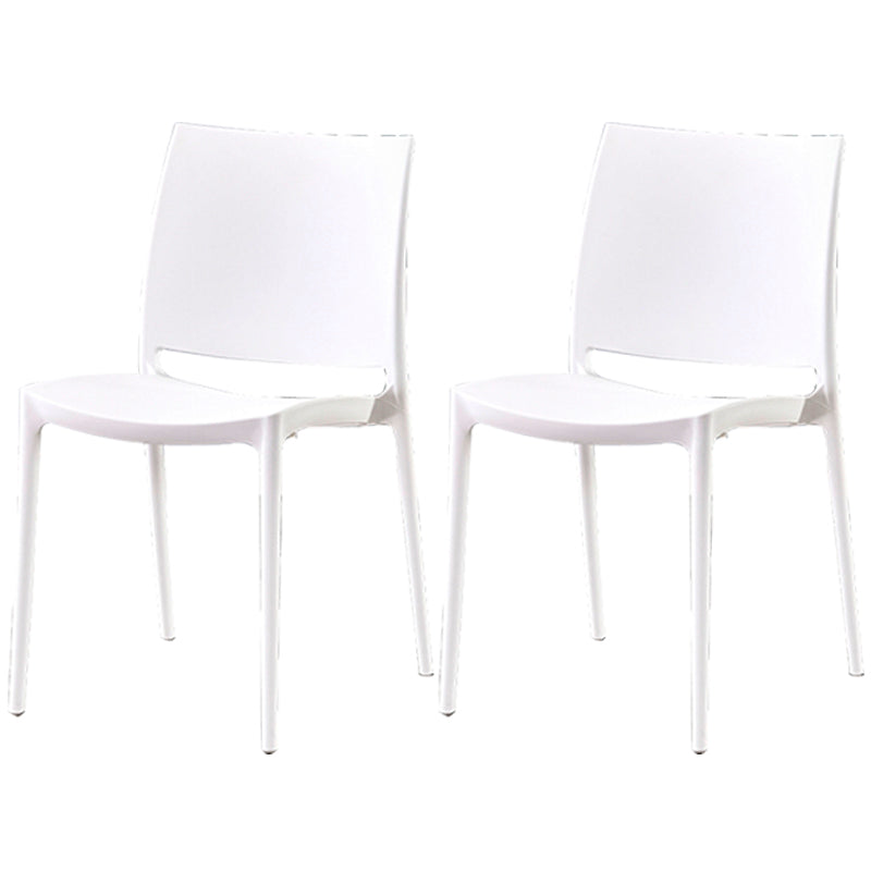 Modern Contemporary Plastic Side Chairs Multicolor Open Back Side Chair Set