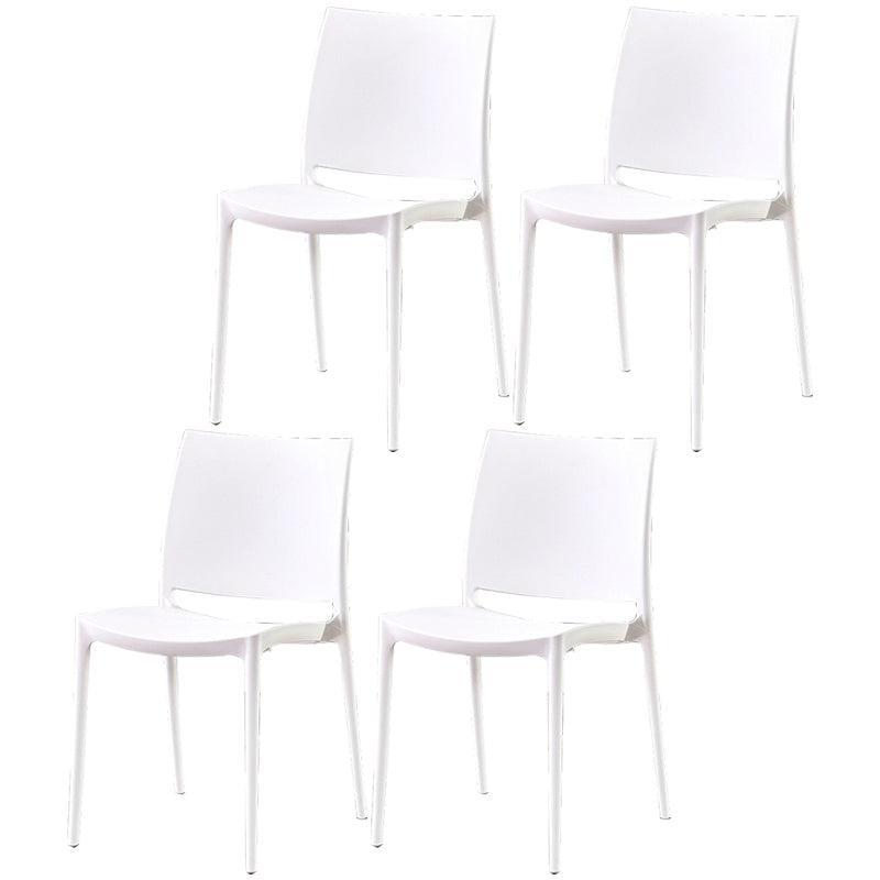 Modern Contemporary Plastic Side Chairs Multicolor Open Back Side Chair Set