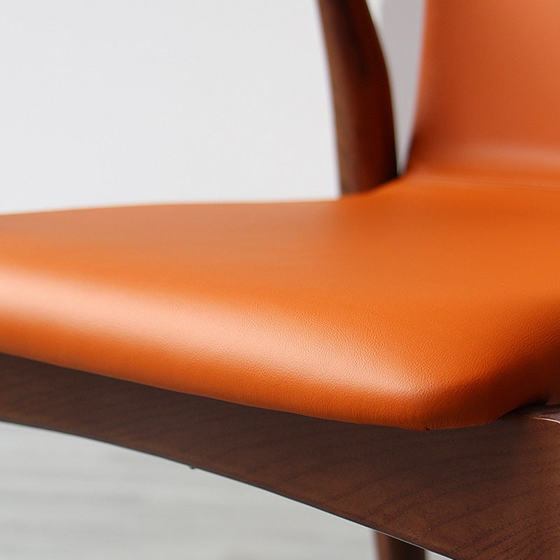 Contemporary Solid Back Kitchen Dining Arm Chair Solid Wood Dining Arm Chair