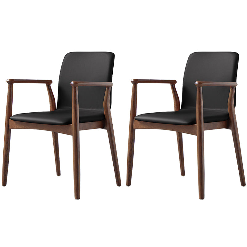 Contemporary Solid Back Kitchen Dining Arm Chair Solid Wood Dining Arm Chair