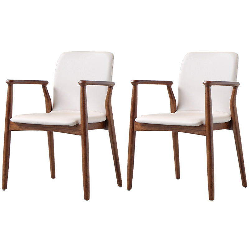 Contemporary Solid Back Kitchen Dining Arm Chair Solid Wood Dining Arm Chair