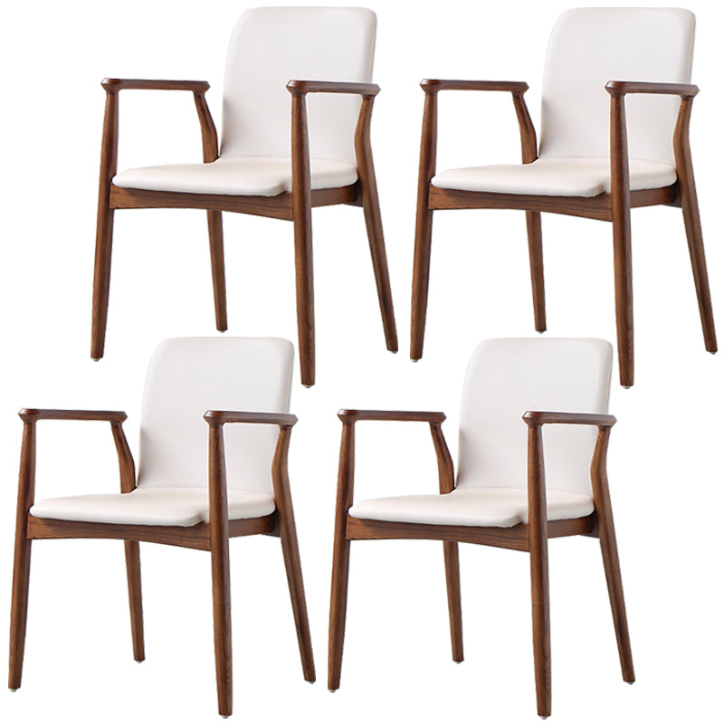 Contemporary Solid Back Kitchen Dining Arm Chair Solid Wood Dining Arm Chair