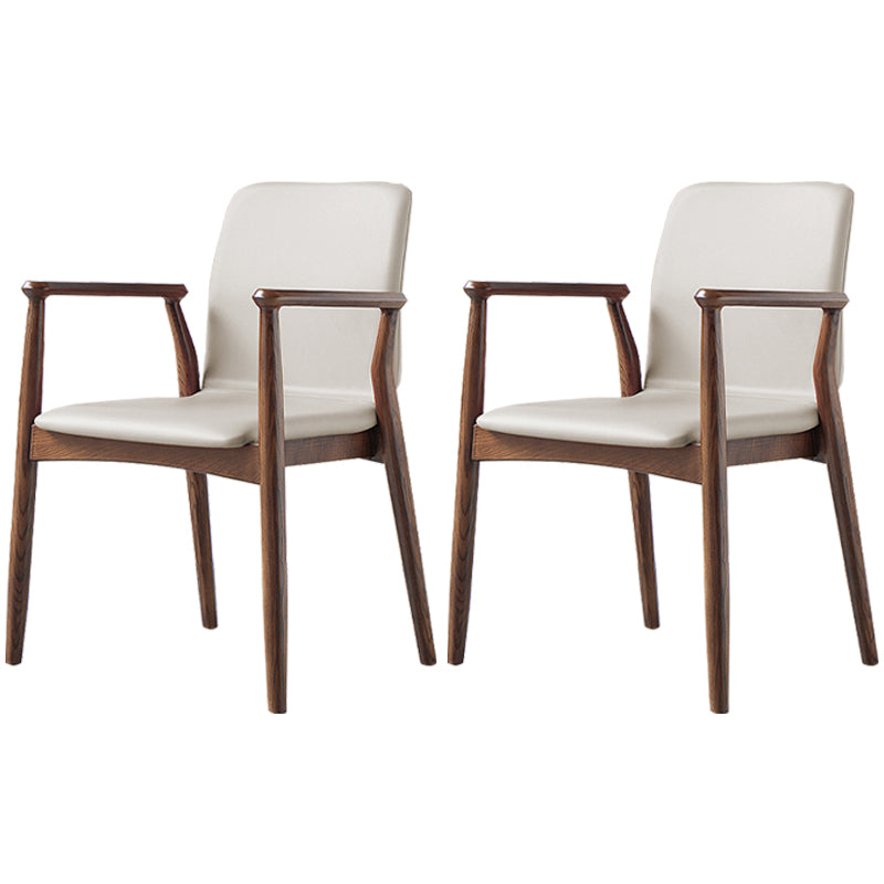 Contemporary Solid Back Kitchen Dining Arm Chair Solid Wood Dining Arm Chair