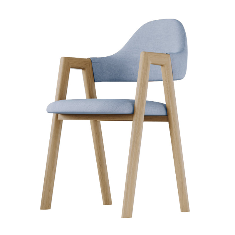 Chaise d'appoint de salle à manger en tissu nordique avec Base en métal, chaise d'appoint à dossier ouvert de 33 pouces de hauteur pour Restaurant