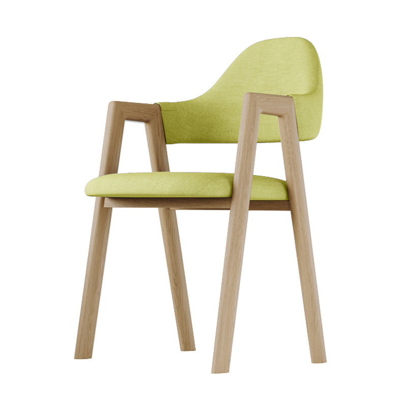 Chaise d'appoint de salle à manger en tissu nordique avec Base en métal, chaise d'appoint à dossier ouvert de 33 pouces de hauteur pour Restaurant