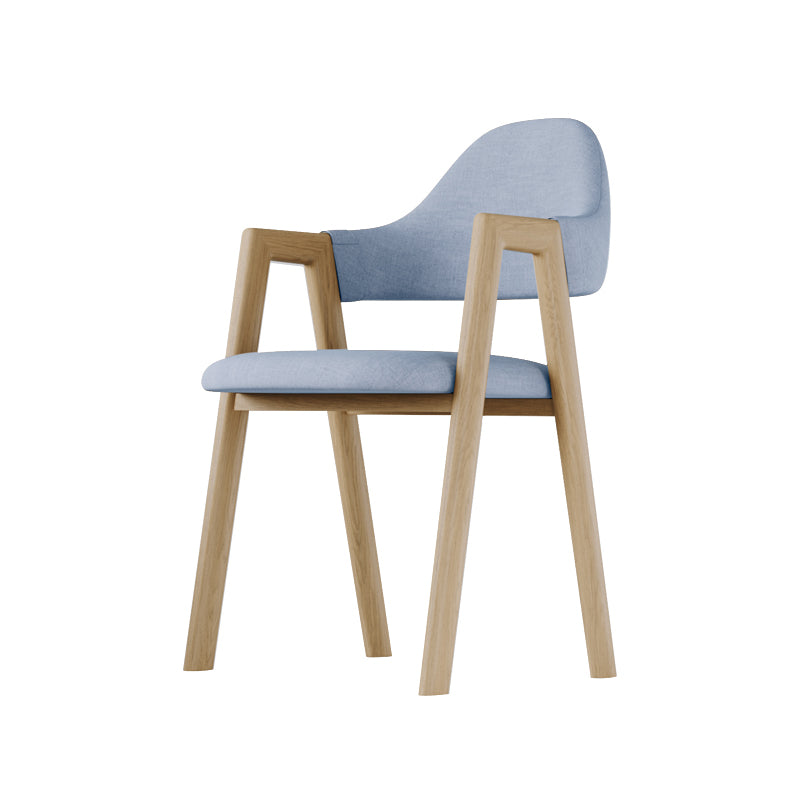 Chaise d'appoint de salle à manger en tissu nordique avec Base en métal, chaise d'appoint à dossier ouvert de 33 pouces de hauteur pour Restaurant