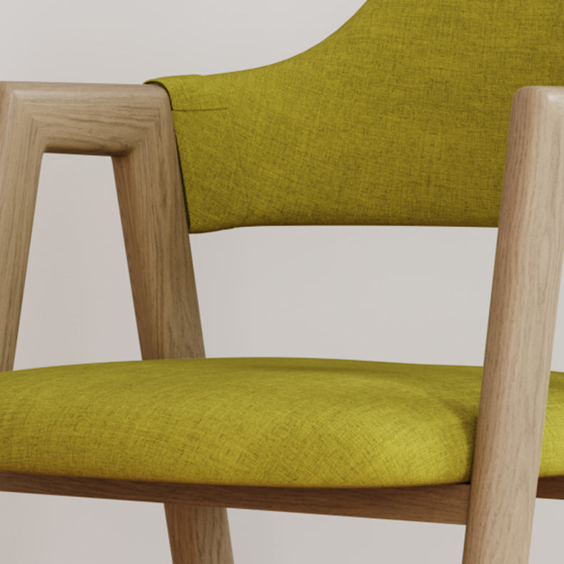 Chaise d'appoint de salle à manger en tissu nordique avec Base en métal, chaise d'appoint à dossier ouvert de 33 pouces de hauteur pour Restaurant