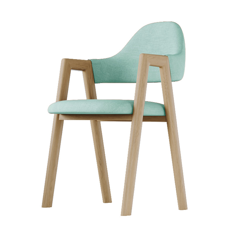 Chaise d'appoint de salle à manger en tissu nordique avec Base en métal, chaise d'appoint à dossier ouvert de 33 pouces de hauteur pour Restaurant