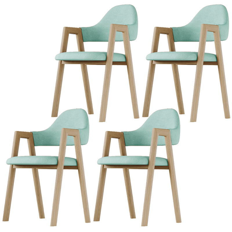 Chaise d'appoint de salle à manger en tissu nordique avec Base en métal, chaise d'appoint à dossier ouvert de 33 pouces de hauteur pour Restaurant