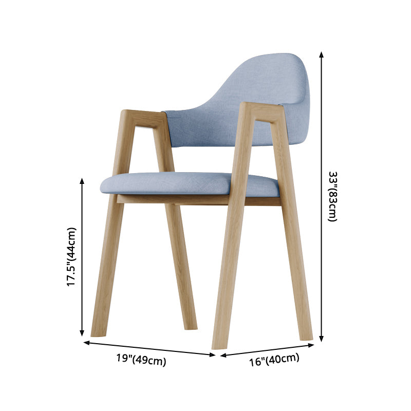 Chaise d'appoint de salle à manger en tissu nordique avec Base en métal, chaise d'appoint à dossier ouvert de 33 pouces de hauteur pour Restaurant