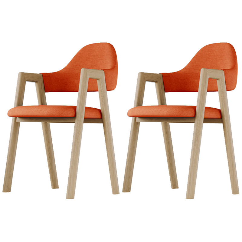 Chaise d'appoint de salle à manger en tissu nordique avec Base en métal, chaise d'appoint à dossier ouvert de 33 pouces de hauteur pour Restaurant