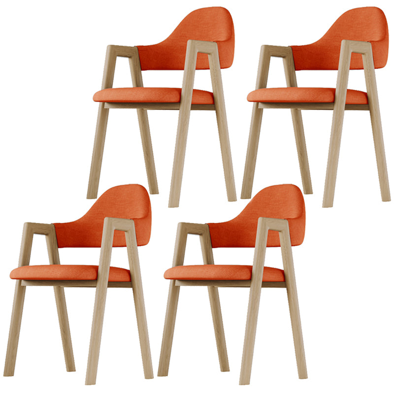 Chaise d'appoint de salle à manger en tissu nordique avec Base en métal, chaise d'appoint à dossier ouvert de 33 pouces de hauteur pour Restaurant