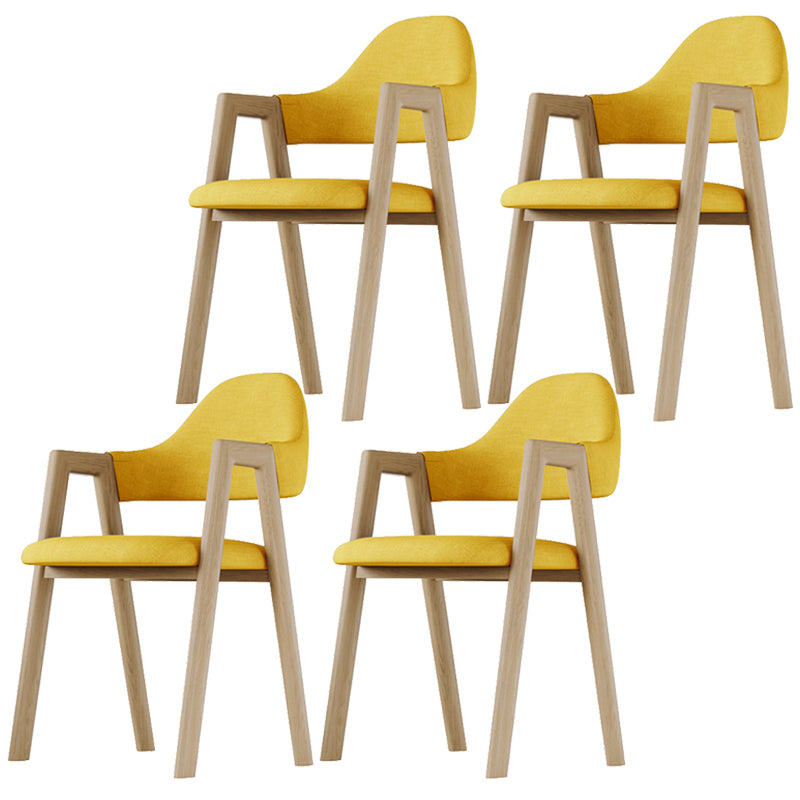 Chaise d'appoint de salle à manger en tissu nordique avec Base en métal, chaise d'appoint à dossier ouvert de 33 pouces de hauteur pour Restaurant