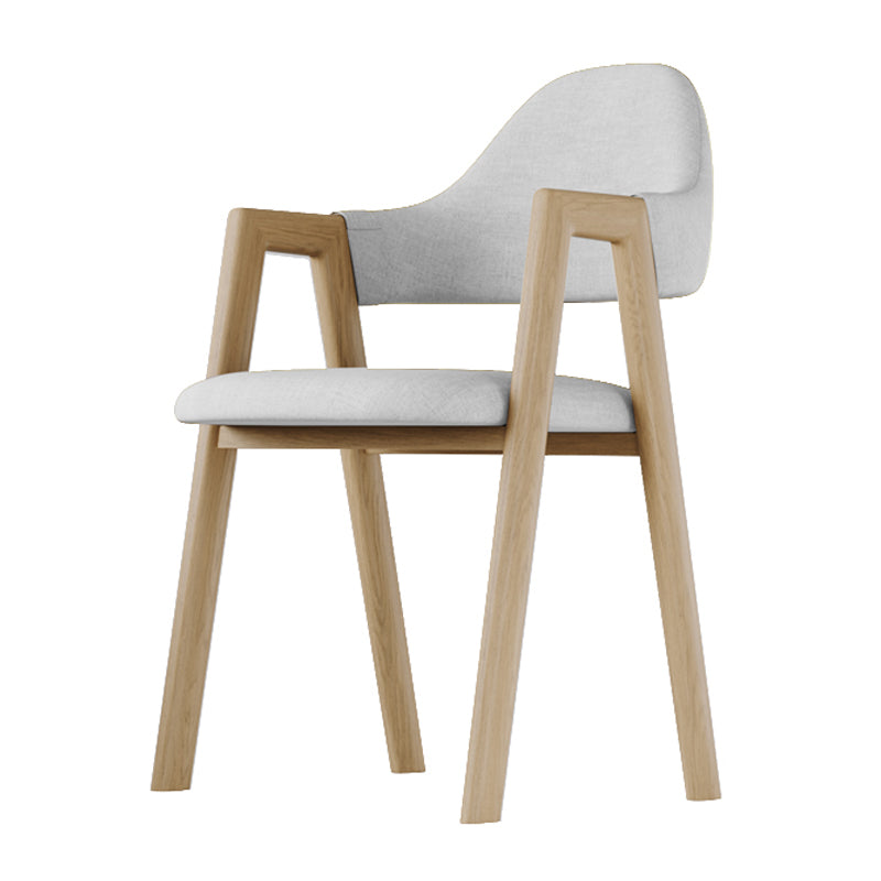 Chaise d'appoint de salle à manger en tissu nordique avec Base en métal, chaise d'appoint à dossier ouvert de 33 pouces de hauteur pour Restaurant