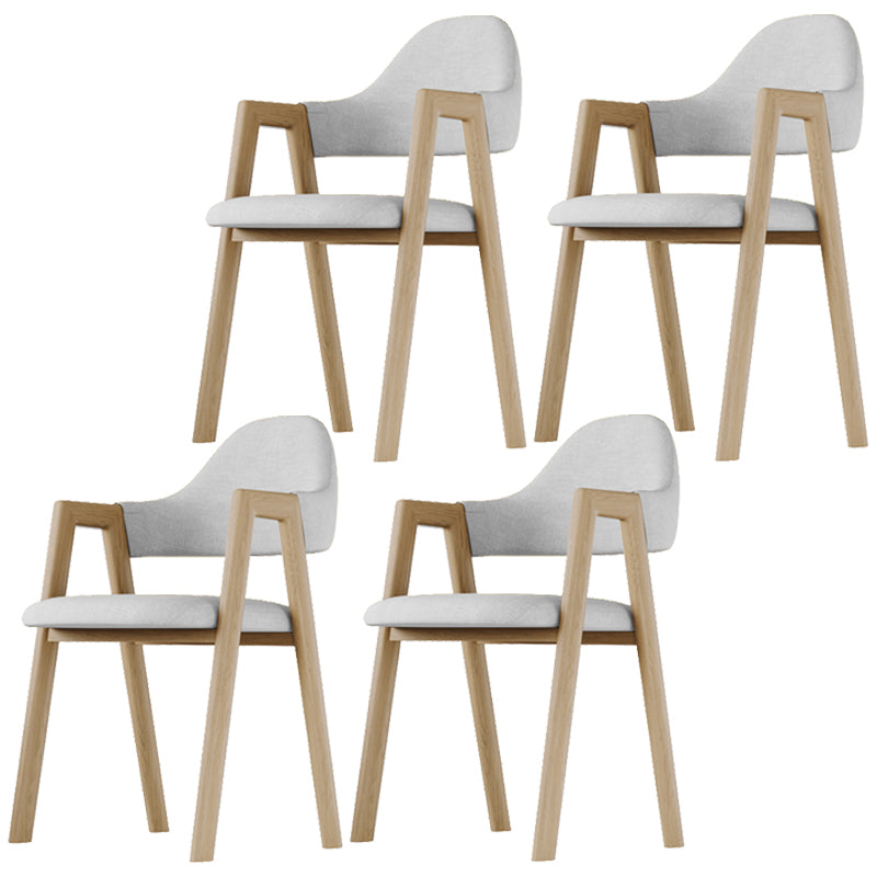 Chaise d'appoint de salle à manger en tissu nordique avec Base en métal, chaise d'appoint à dossier ouvert de 33 pouces de hauteur pour Restaurant