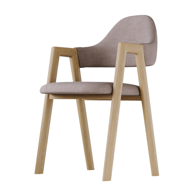 Chaise d'appoint de salle à manger en tissu nordique avec Base en métal, chaise d'appoint à dossier ouvert de 33 pouces de hauteur pour Restaurant