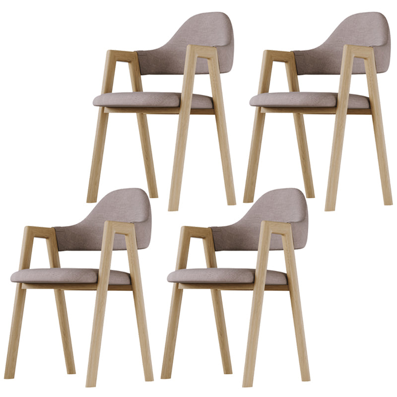 Chaise d'appoint de salle à manger en tissu nordique avec Base en métal, chaise d'appoint à dossier ouvert de 33 pouces de hauteur pour Restaurant