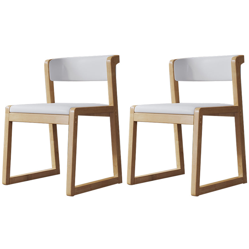 Wood Modern Dining Side Chair with Color Cushion Open Back Dining Side Chair for Kitchen