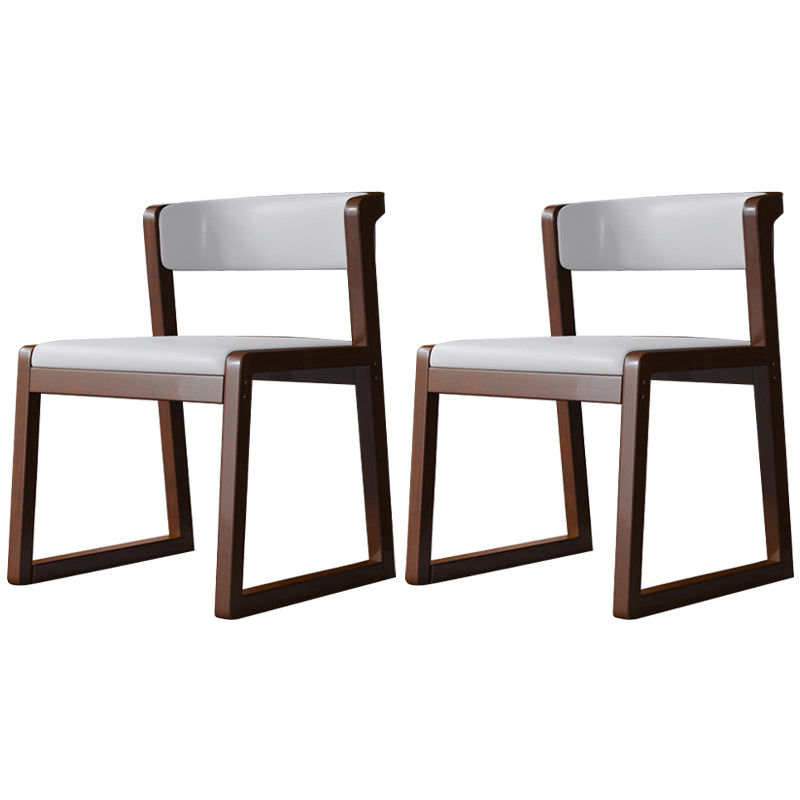 Wood Modern Dining Side Chair with Color Cushion Open Back Dining Side Chair for Kitchen
