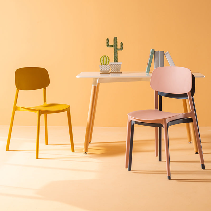 Multicolor Contemporary Style Side Chair Set Open Back Side Dining Chair