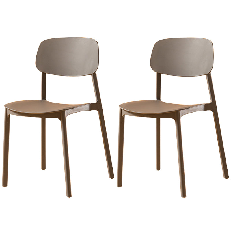 Multicolor Contemporary Style Side Chair Set Open Back Side Dining Chair