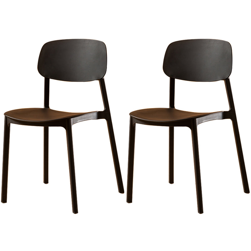 Multicolor Contemporary Style Side Chair Set Open Back Side Dining Chair