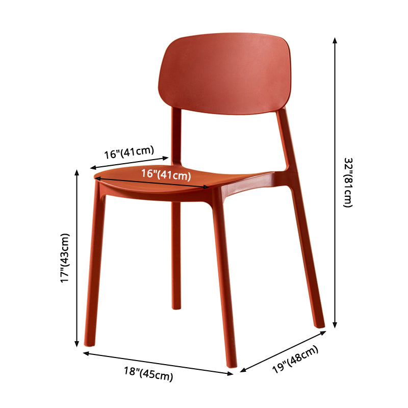 Multicolor Contemporary Style Side Chair Set Open Back Side Dining Chair