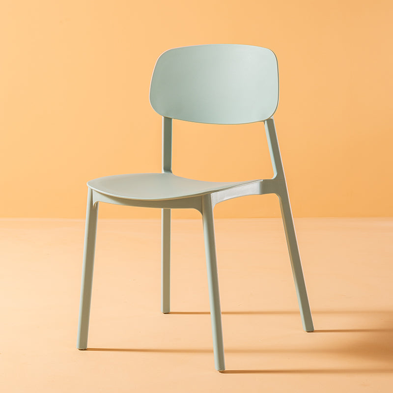 Ensemble de chaises latérales multicolores de style contemporain, chaise de salle à manger latérale à dossier ouvert