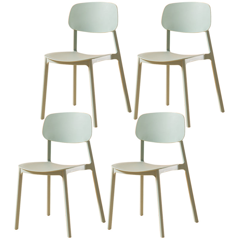 Multicolor Contemporary Style Side Chair Set Open Back Side Dining Chair