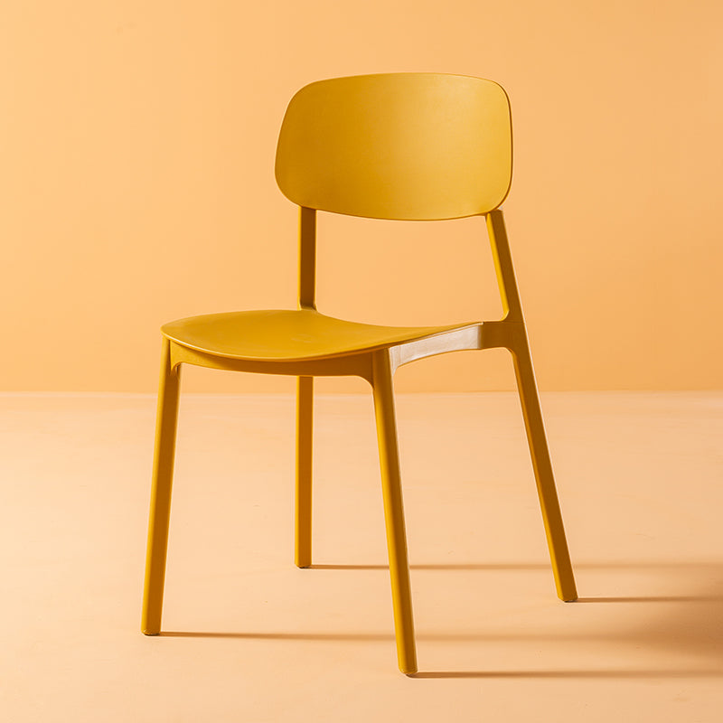Ensemble de chaises latérales multicolores de style contemporain, chaise de salle à manger latérale à dossier ouvert