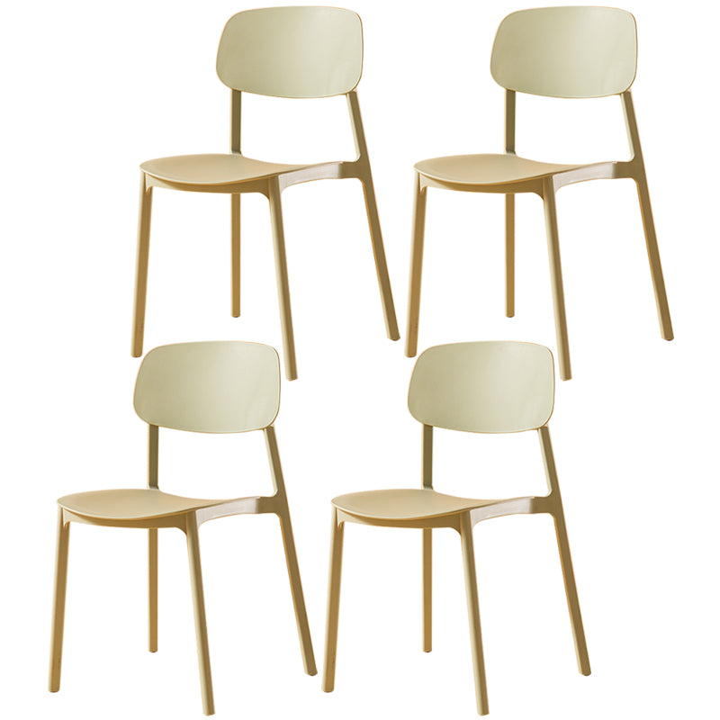 Multicolor Contemporary Style Side Chair Set Open Back Side Dining Chair