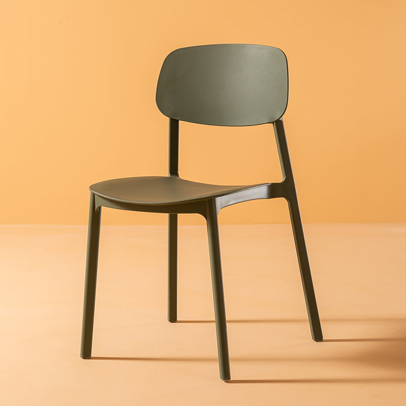 Multicolor Contemporary Style Side Chair Set Open Back Side Dining Chair