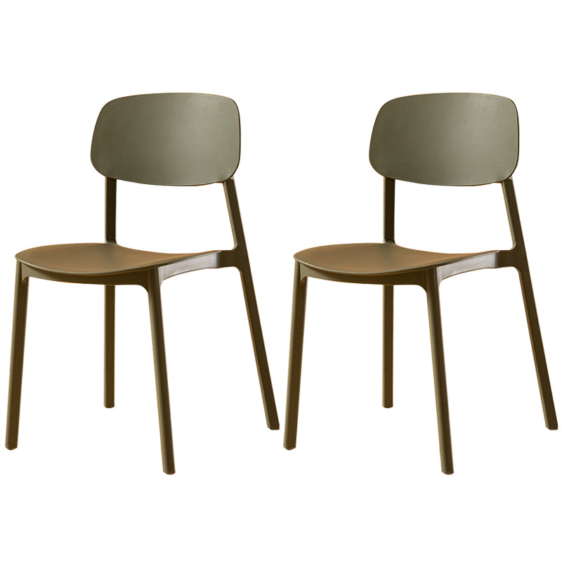 Multicolor Contemporary Style Side Chair Set Open Back Side Dining Chair