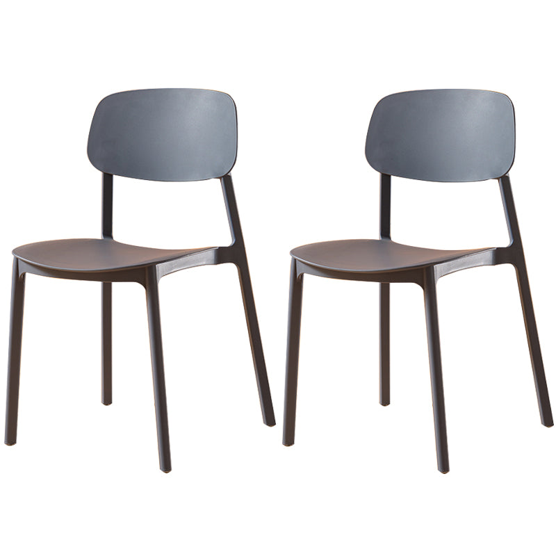 Multicolor Contemporary Style Side Chair Set Open Back Side Dining Chair