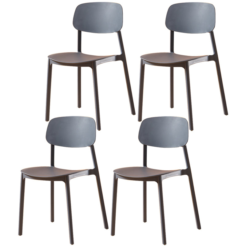 Multicolor Contemporary Style Side Chair Set Open Back Side Dining Chair