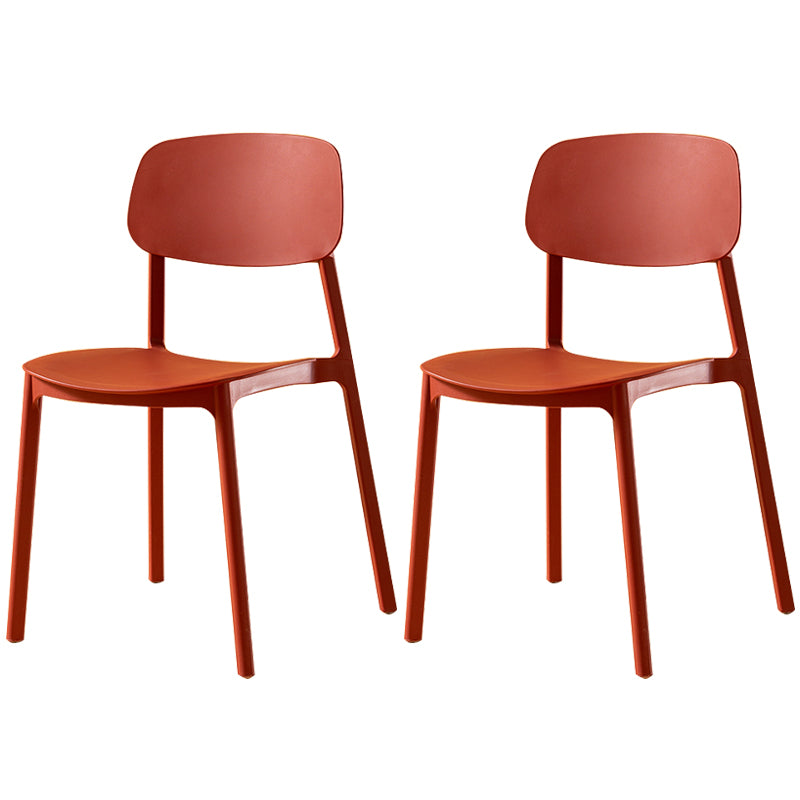 Multicolor Contemporary Style Side Chair Set Open Back Side Dining Chair