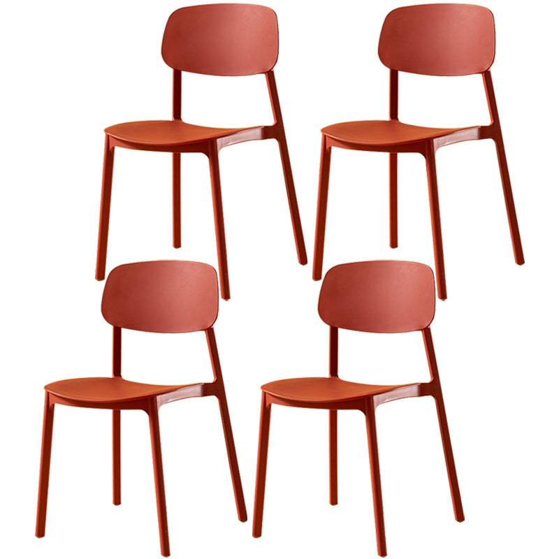 Multicolor Contemporary Style Side Chair Set Open Back Side Dining Chair