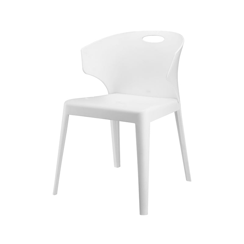 Contemporary Style Plastic Dining Room Chair Multicolor Wingback Side Chair