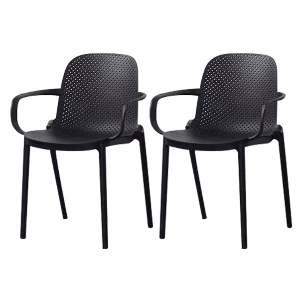 Chaise de fauteuil en plastique moderne Chaise latéral de salle à manger massif empilable pour cuisine pour cuisine