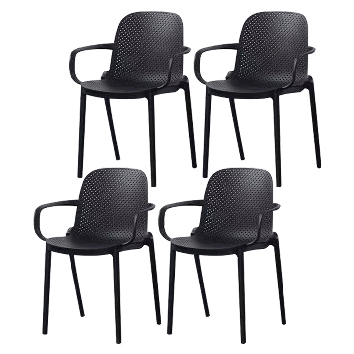 Chaise de fauteuil en plastique moderne Chaise latéral de salle à manger massif empilable pour cuisine pour cuisine