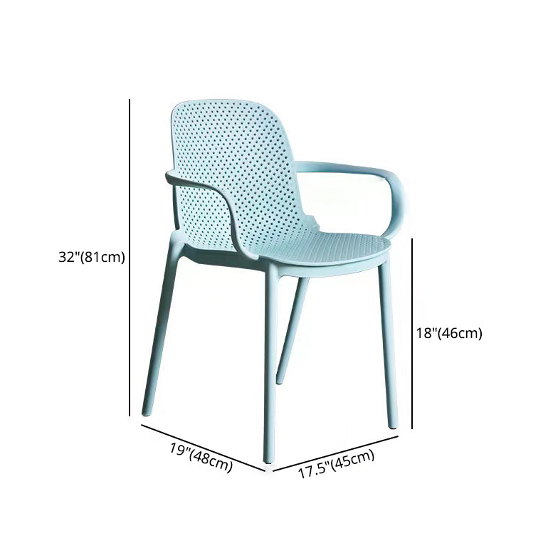 Chaise de fauteuil en plastique moderne Chaise latéral de salle à manger massif empilable pour cuisine pour cuisine