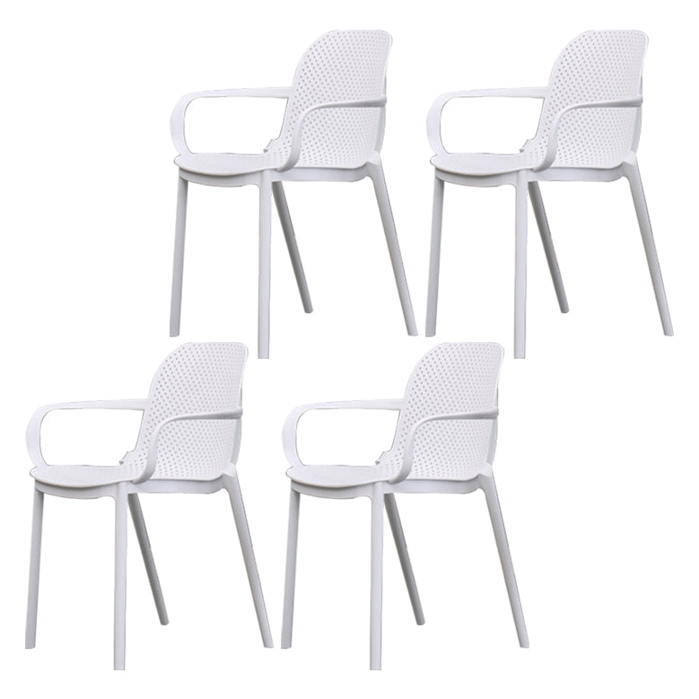 Chaise de fauteuil en plastique moderne Chaise latéral de salle à manger massif empilable pour cuisine pour cuisine
