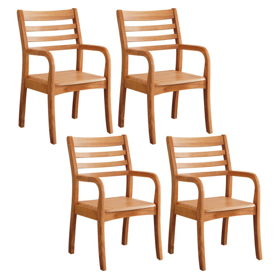 Contemporary Kitchen Wood Square Dining Chair Ladder Back Wood Counter Chair