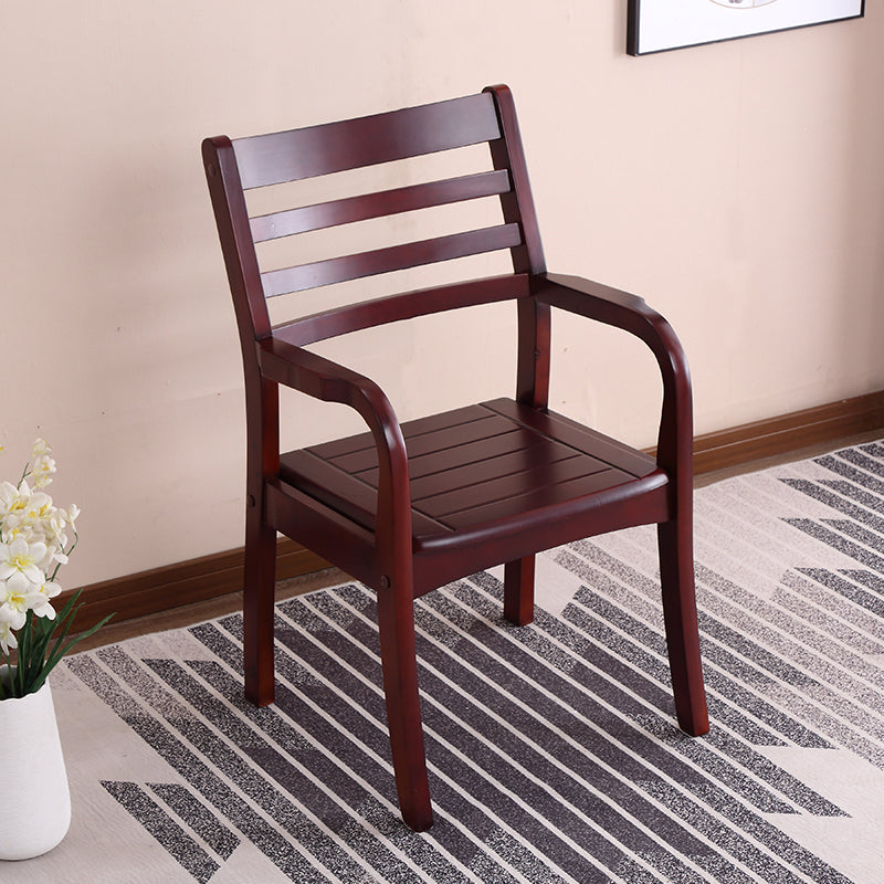 Contemporary Kitchen Wood Square Dining Chair Ladder Back Wood Counter Chair