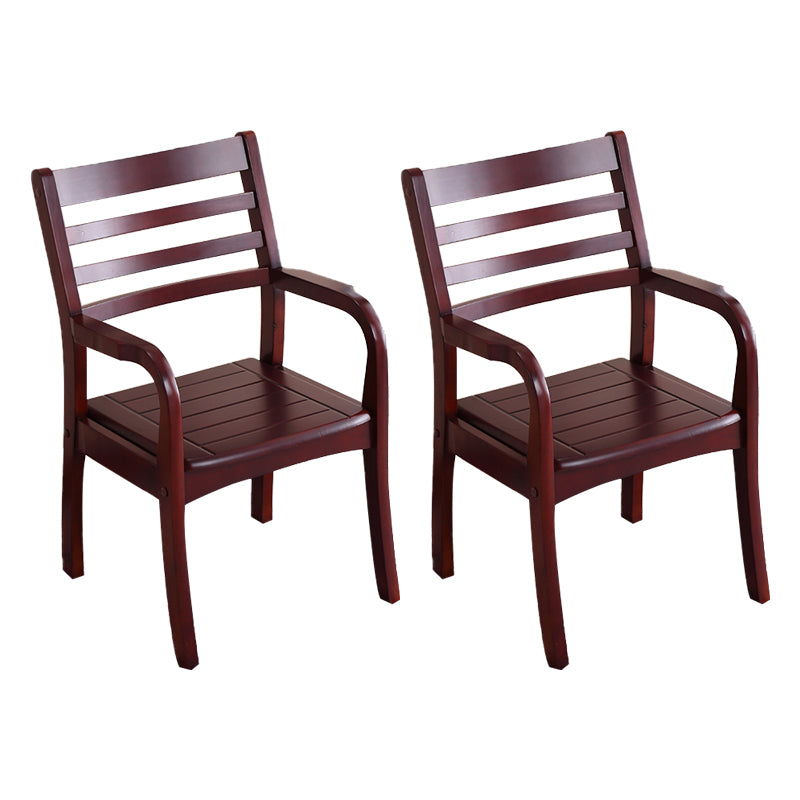 Contemporary Kitchen Wood Square Dining Chair Ladder Back Wood Counter Chair