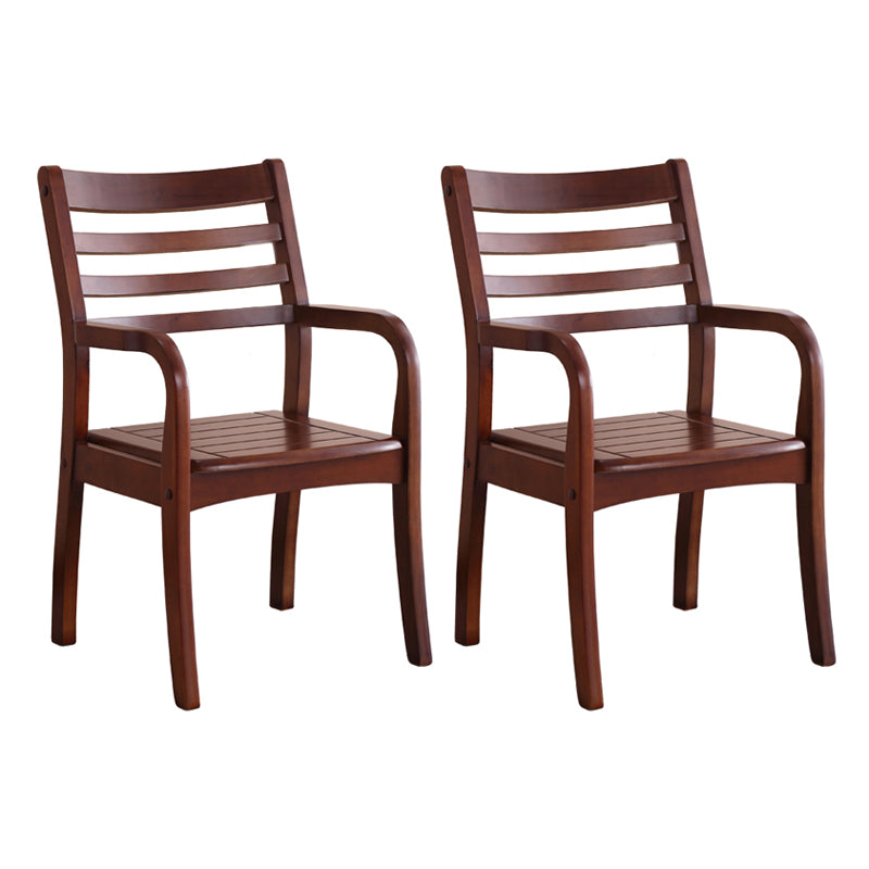 Contemporary Kitchen Wood Square Dining Chair Ladder Back Wood Counter Chair