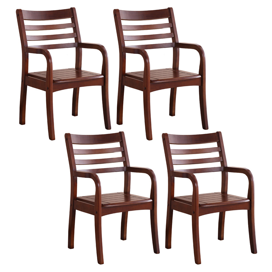 Contemporary Kitchen Wood Square Dining Chair Ladder Back Wood Counter Chair